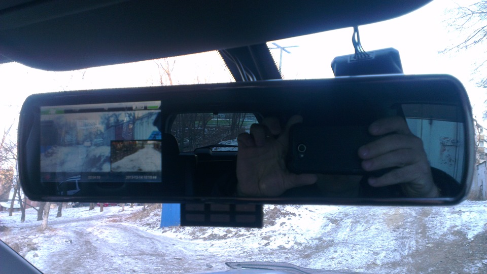 Видеорегистратор без помех на лобовом стекле. Две камеры. — Nissan X ...