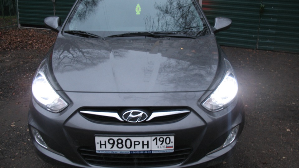 Лампы… — Hyundai Solaris (1G), 1,4 л, 2012 года | стайлинг | DRIVE2