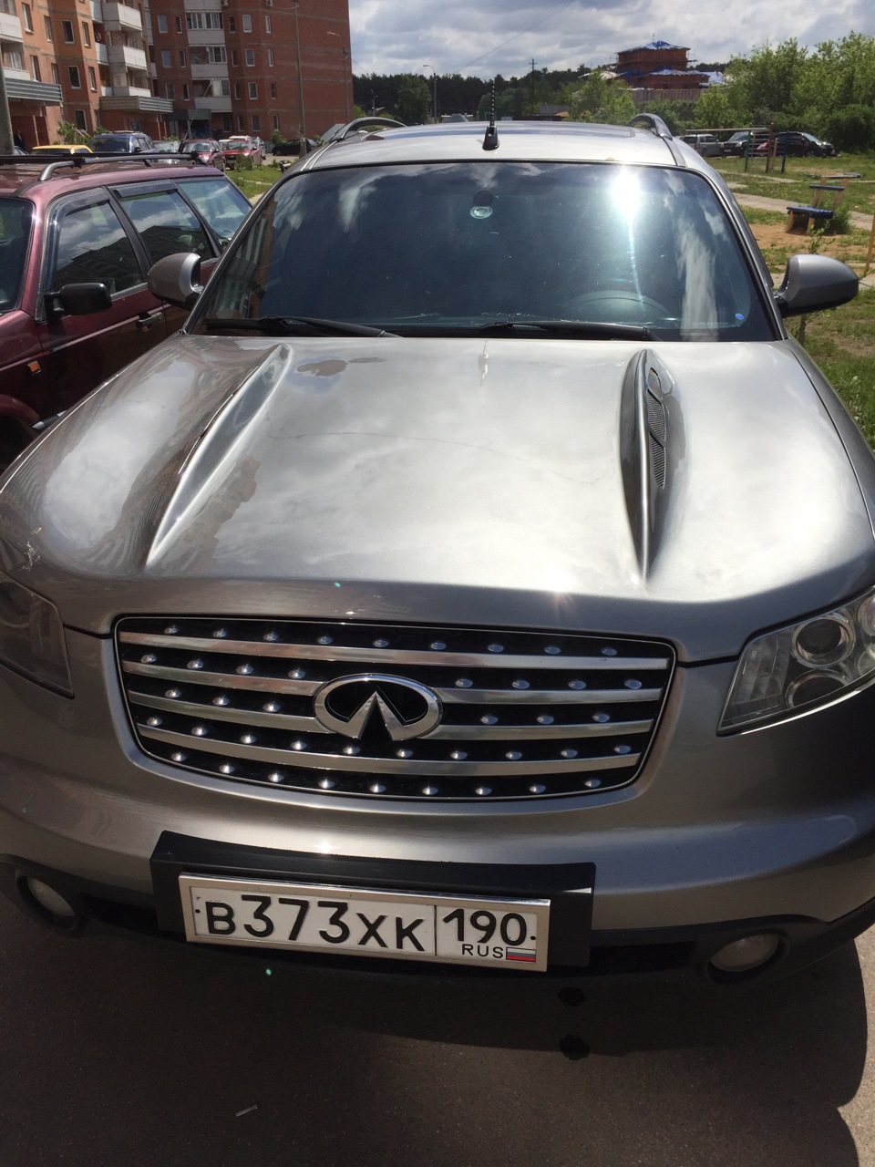 Покраска накладки на капот… — Infiniti FX (1G), 3,5 л, 2004 года ...