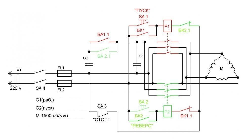Подключение станка 380 вольт схема