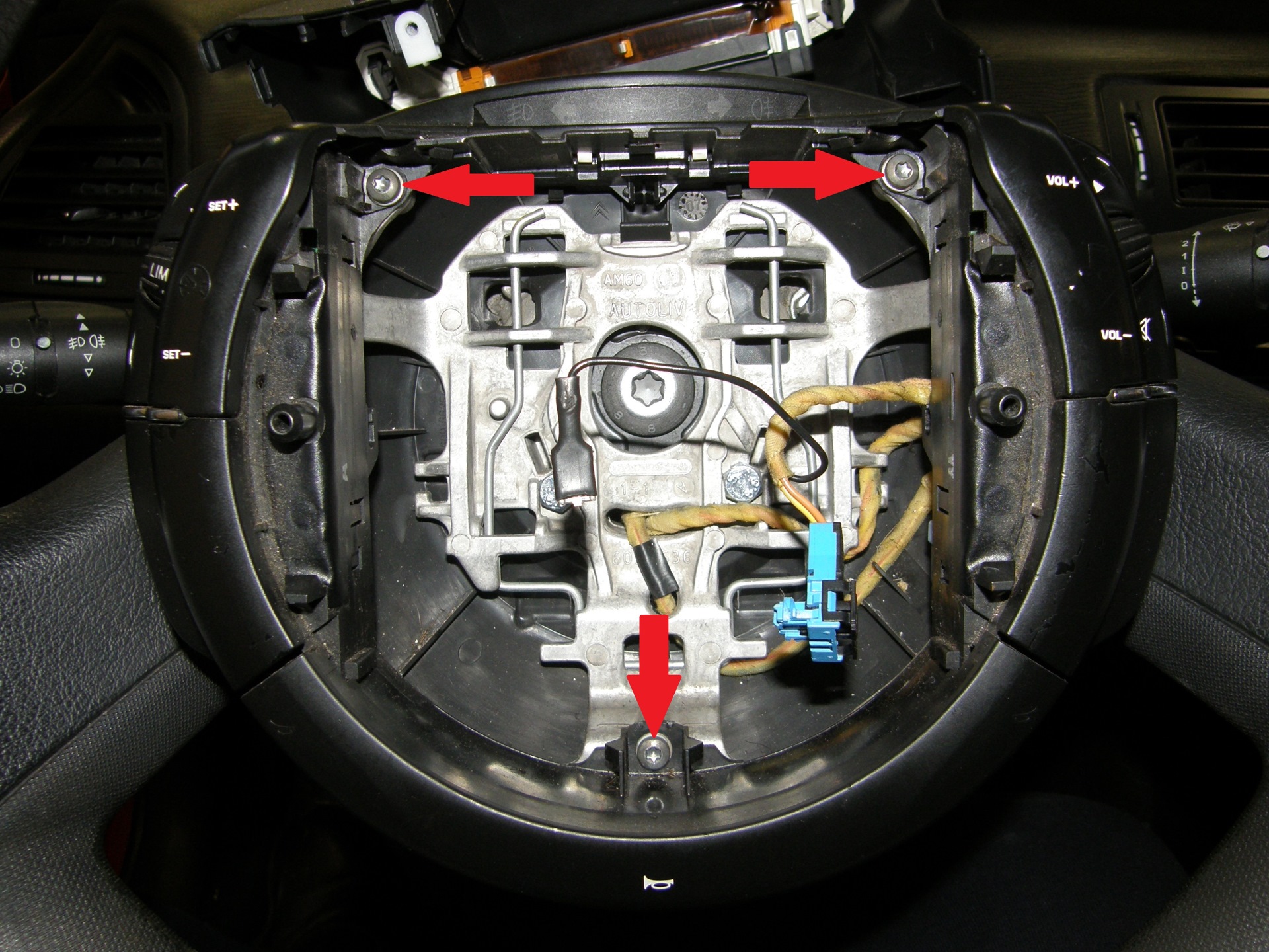 Как снять руль с citroen c4 b7