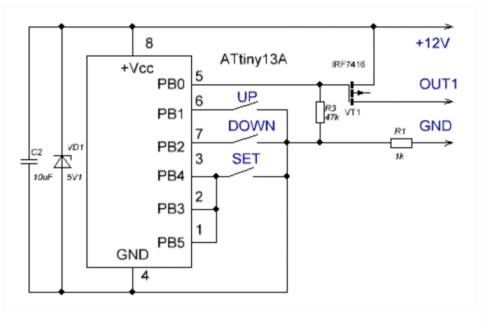 Attiny26l 8su схема включения