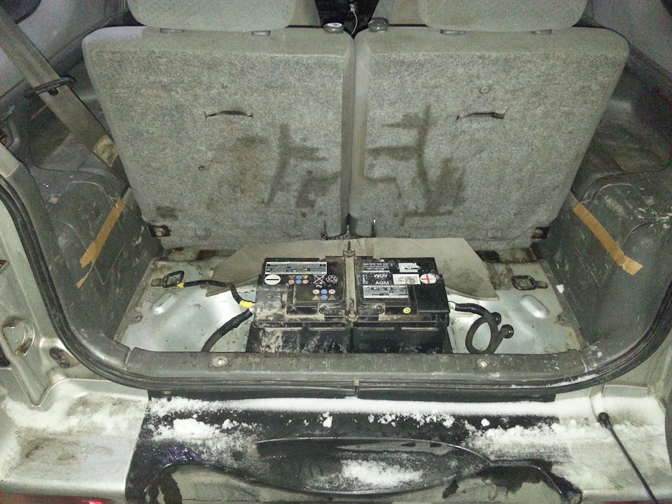 Перенос аккумулятора в багажник. — Suzuki Jimny, 1,3 л, 1998 года ...