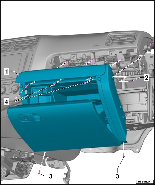 Снятие и установка вещевого ящика Jetta VI — DRIVE2