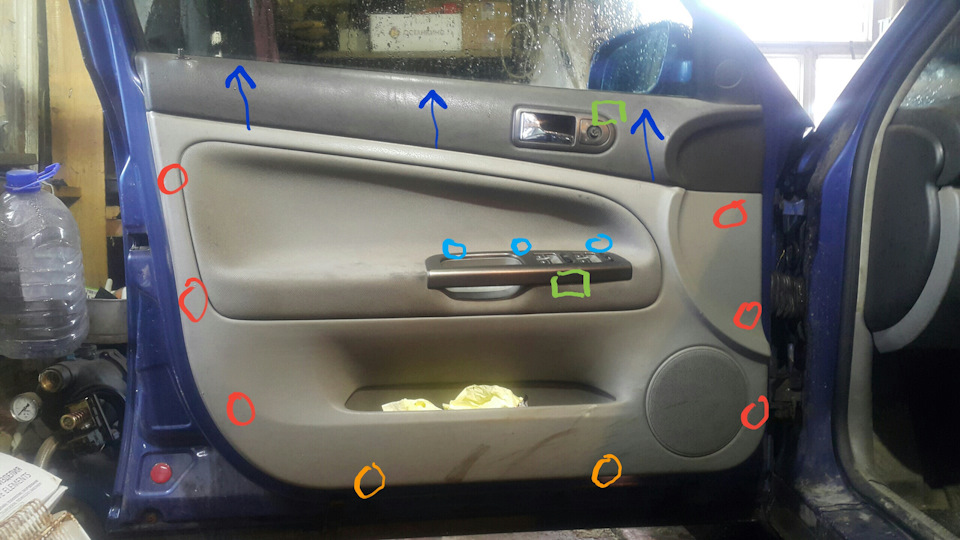 Замена плиты стеклоподъемника водителя. — Volkswagen Passat Variant (B5 ...