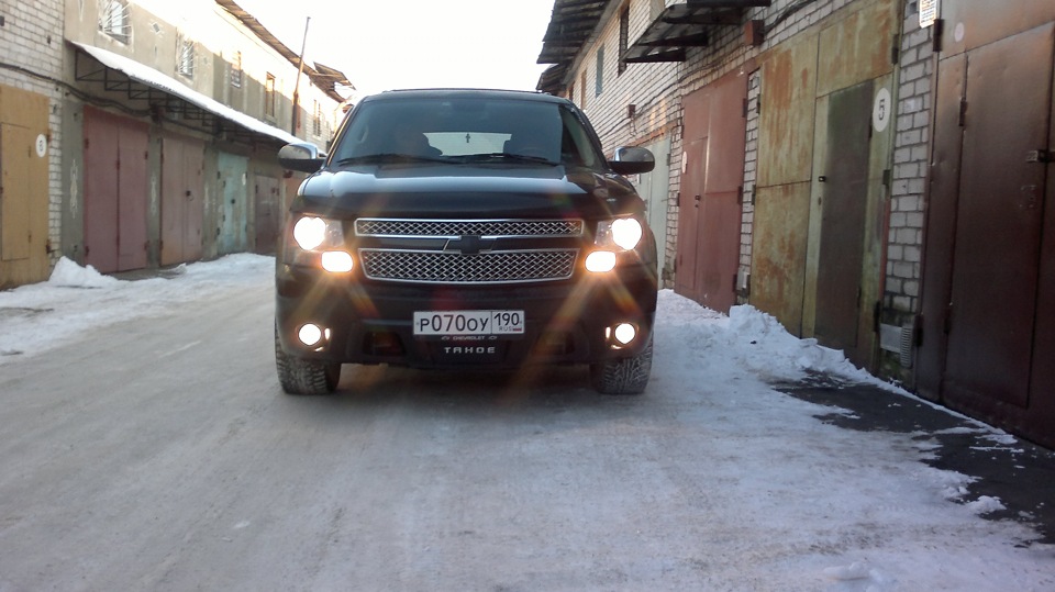 С ксенона на галоген! — Chevrolet Tahoe (GMT900), 5,3 л., 2008 года ...
