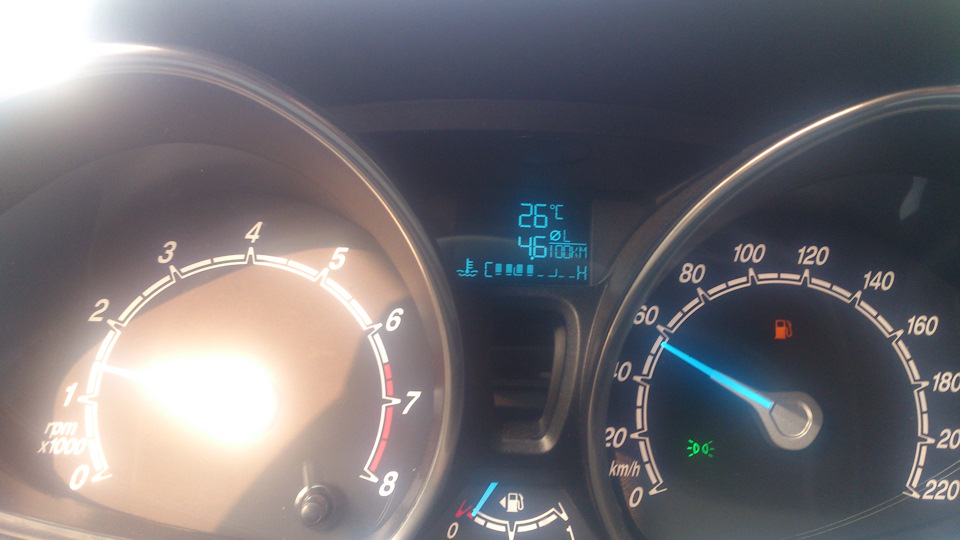 #31. Расход топлива (в режиме движения ) — Ford Fiesta (Mk VI), 1,6 л ...