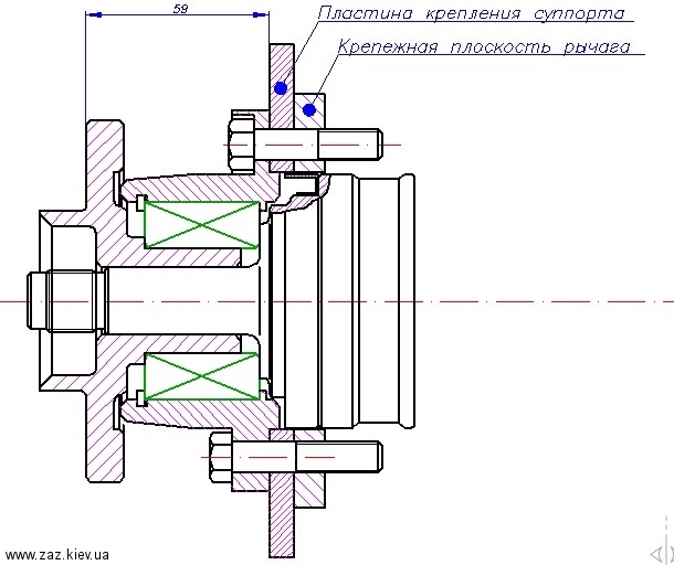 Чертеж ступицы ваз 2108 задняя