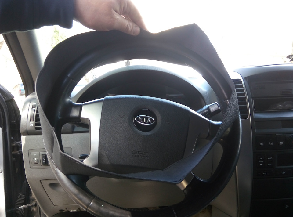 Установка оплетки на руль — KIA Sorento (1G), 2,4 л, 2006 года ...
