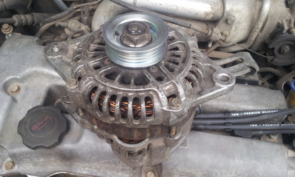 Профилактика генератора, замена шкива генератора — прощай писк при ...