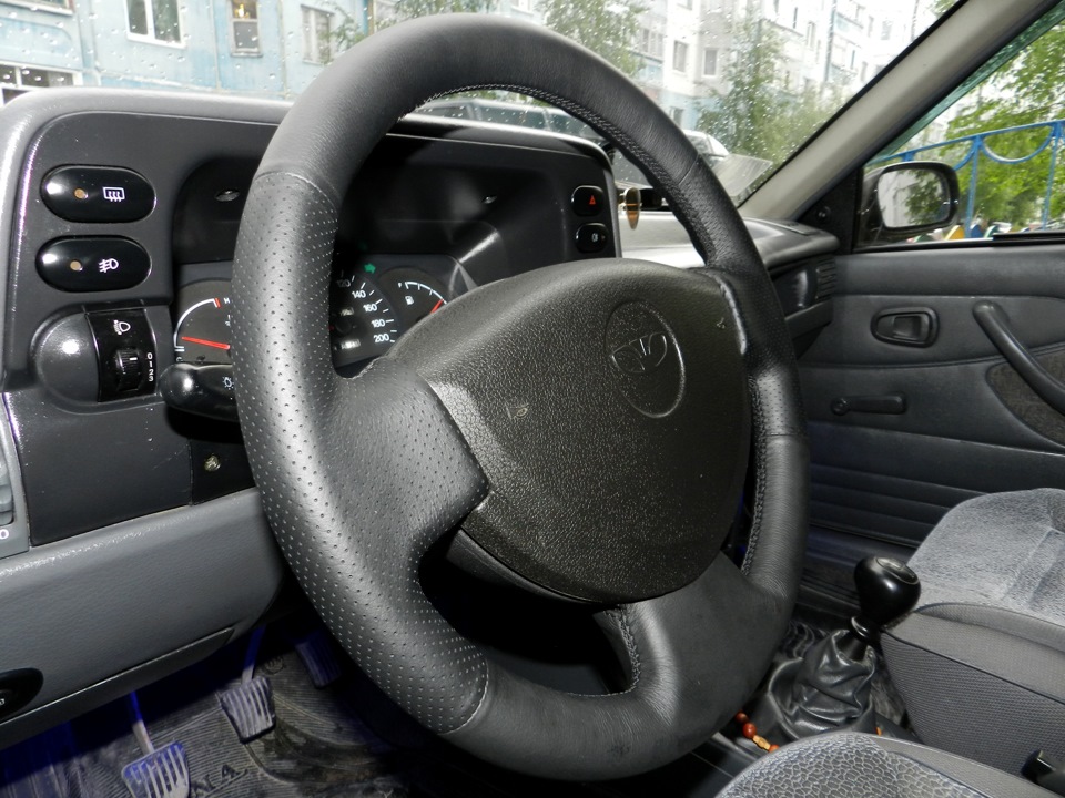 кожаная накладка на руль 2 — Daewoo Nexia (2G), 2007 года | стайлинг ...
