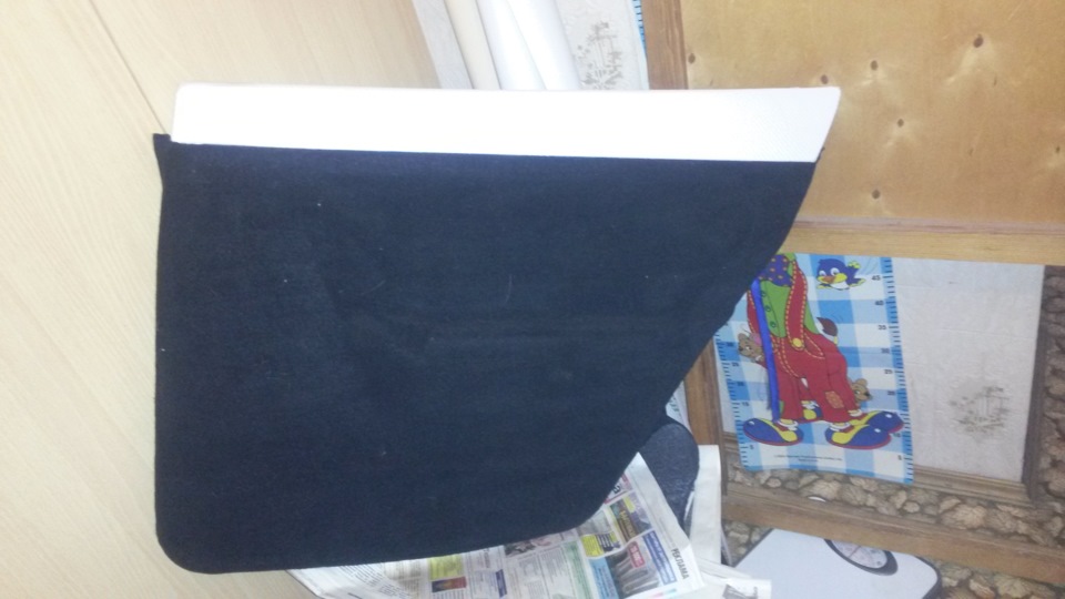 Решил обтянуть двери черным карпетом а пластик сверху белым карбоном ...