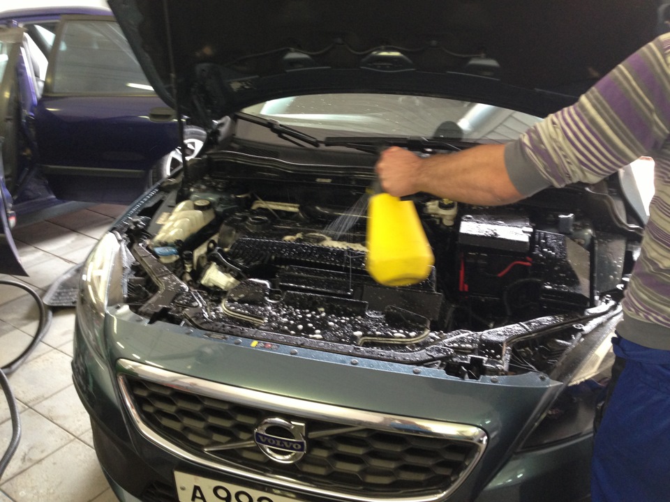 Как помыть снятый двигатель Мойка двигателя паром безопасно и классно)) - Volvo V40 Cross Country, 2 л, 2013
