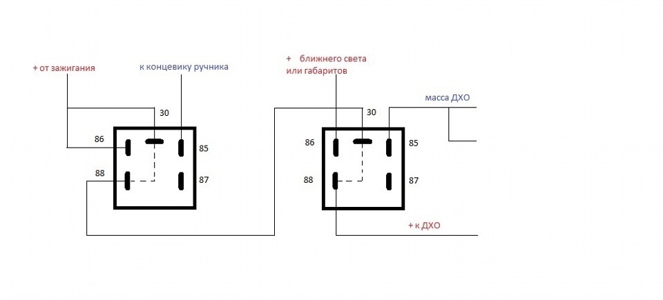 Как подключить дневные ходовые огни через реле