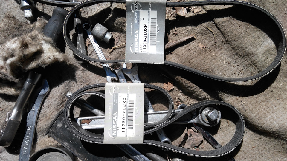 Поменял приводные ремни навесного. — Nissan Murano I, 3,5 л, 2007 года ...