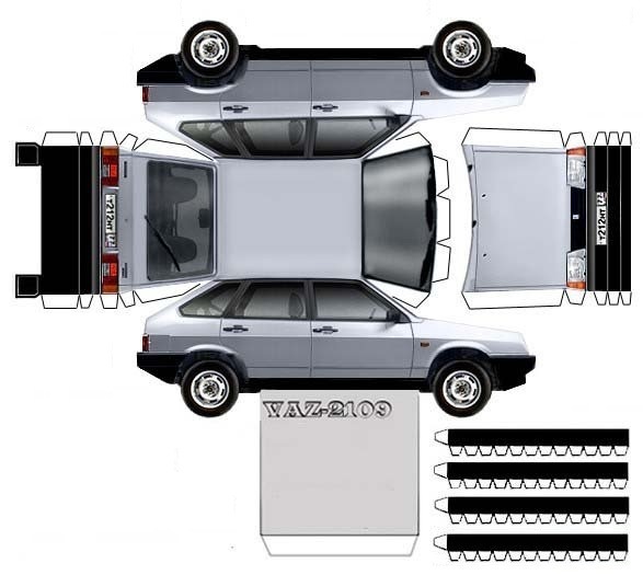 Чертеж лады приоры из бумаги