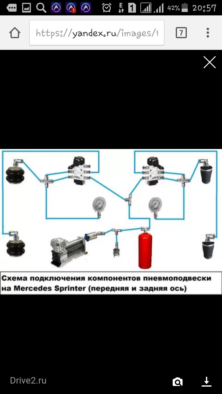 Схема подключения пневмоподвески 2 контура на газель