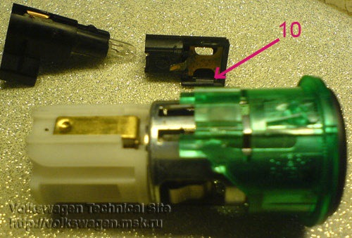 Как разобрать прикуриватель фольксваген