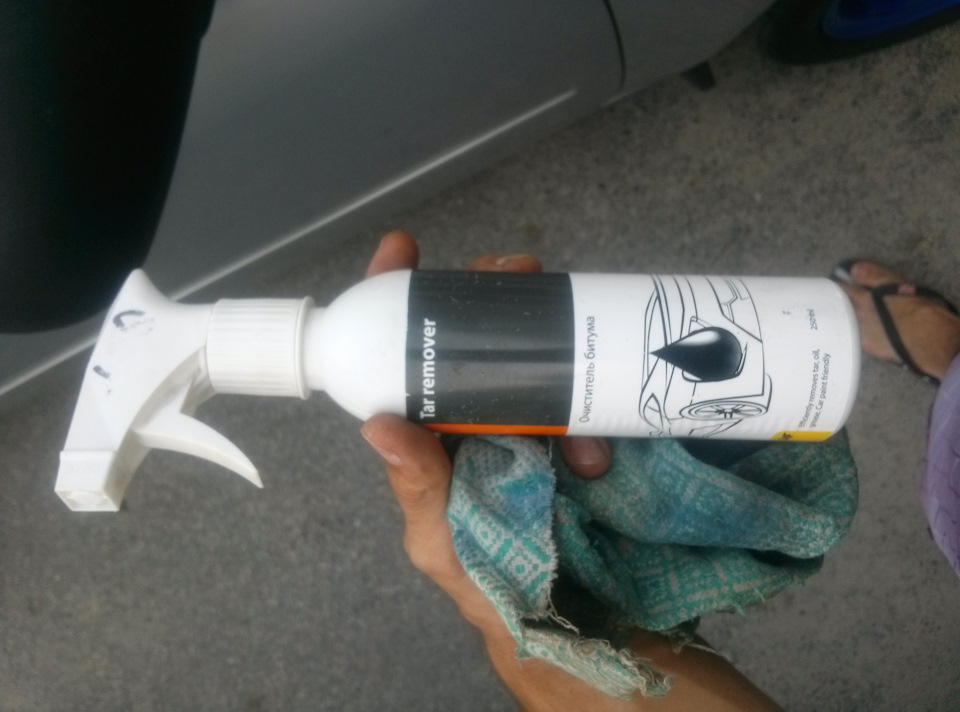 Очистка от битума и неплохой чернитель в итоге. — Lada Калина хэтчбек ...