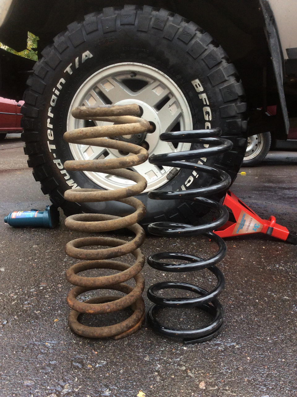 сравнение задних пружин — Toyota Land Cruiser Prado 70-series