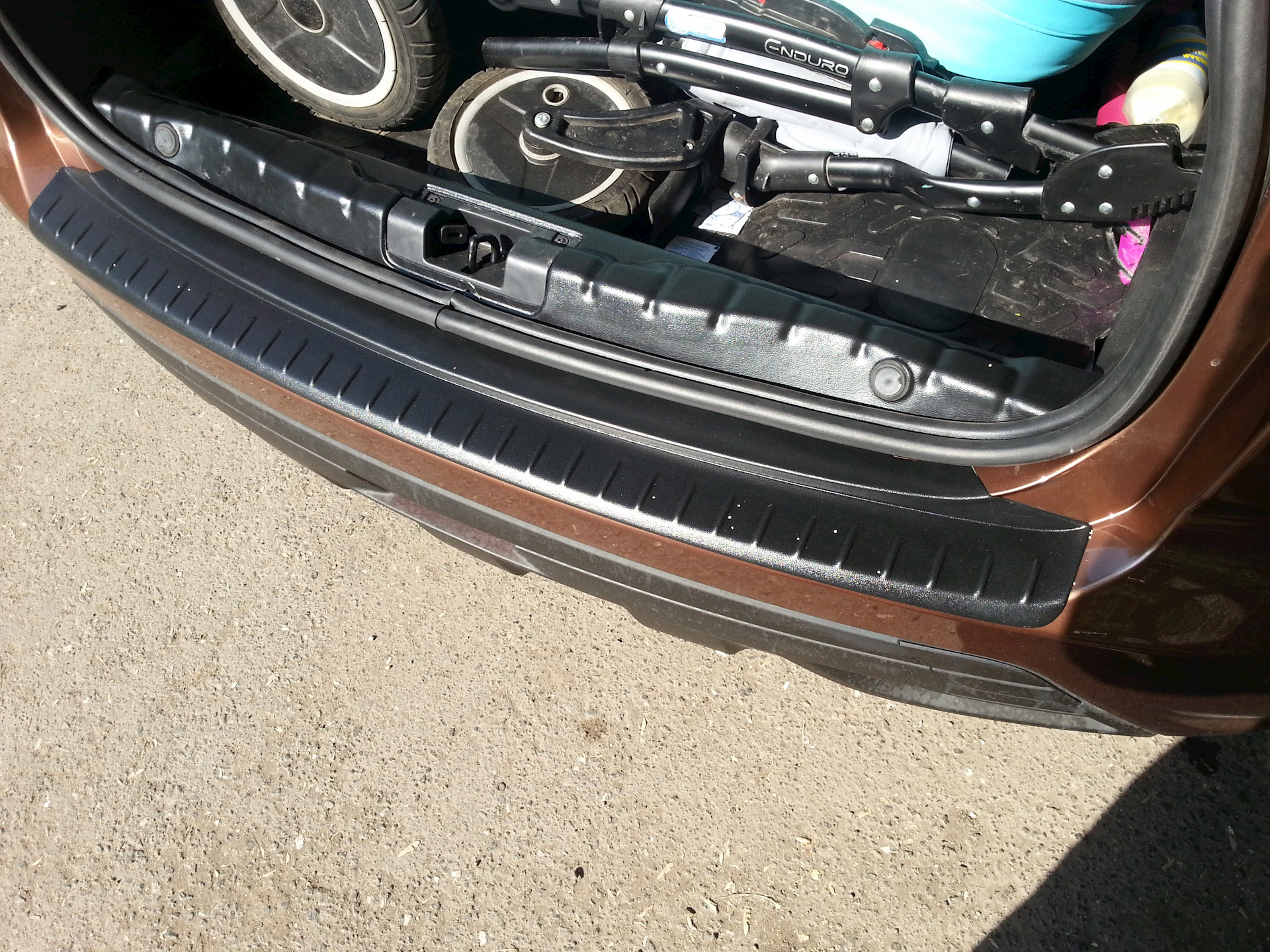 Накладка заднего бампера и проёма багажника. — Lada XRAY, 1,6 л, 2016 ...