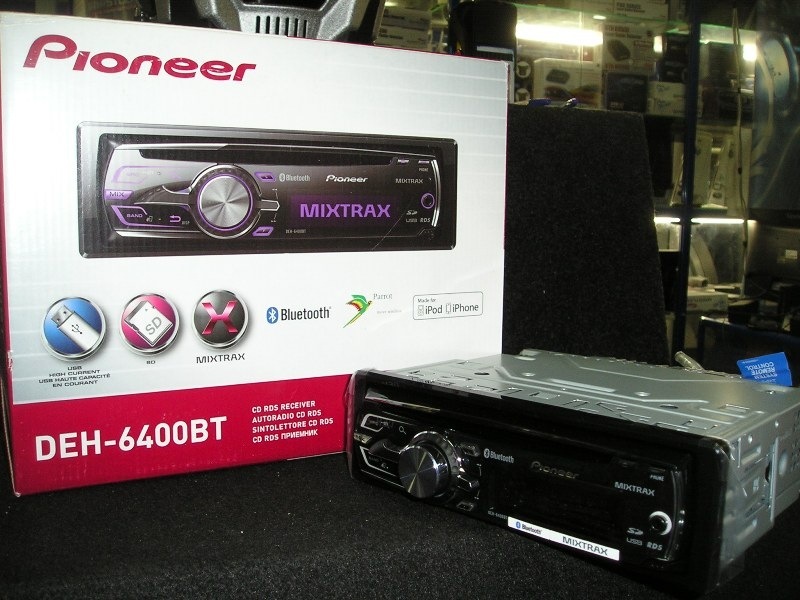 CD/MP3ресивер с USB и поддержкой Bluetooth Pioneer DEH6400BT — Lada