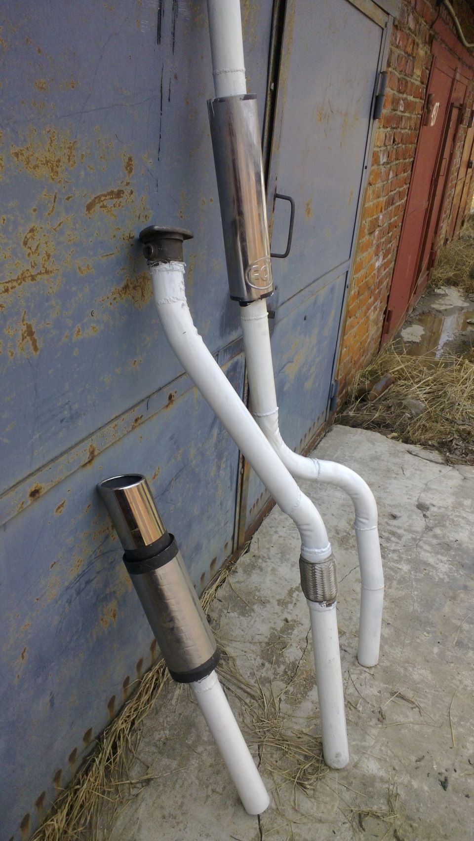 ВЫХЛОП (перевод на 63 трубу) — Volkswagen Passat B5, 1,8 л, 1999 года ...