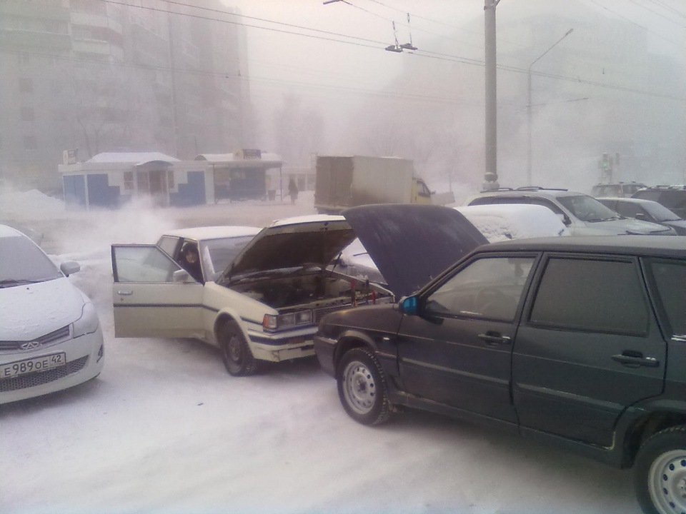 Замена тосола на антифриз (-45 С ) — Toyota Cresta (70), 1,8 л, 1985 ...