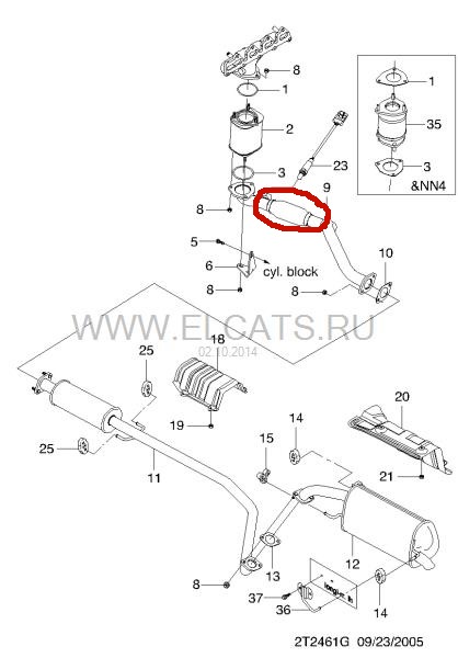 Схема выхлопной системы шевроле лачетти