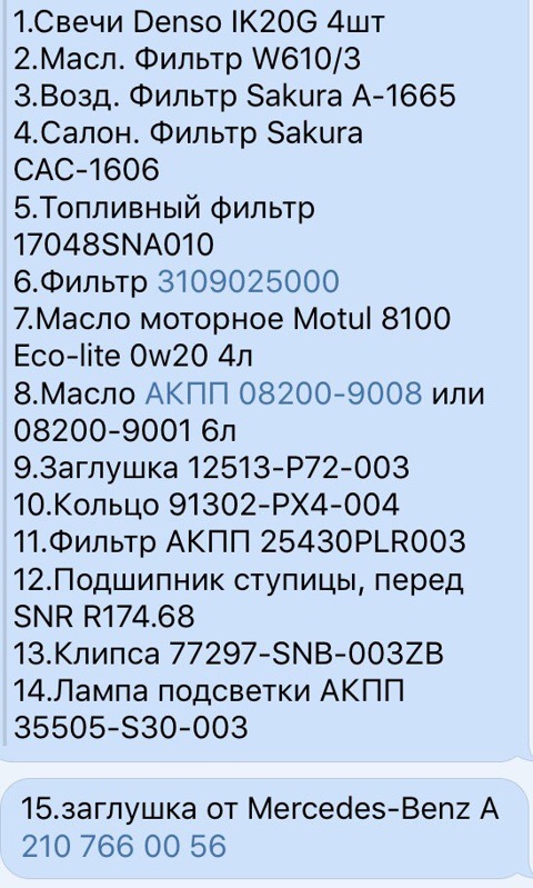 25430PLR003 Фильтр масляный АКПП Accord Honda | Запчасти на DRIVE2