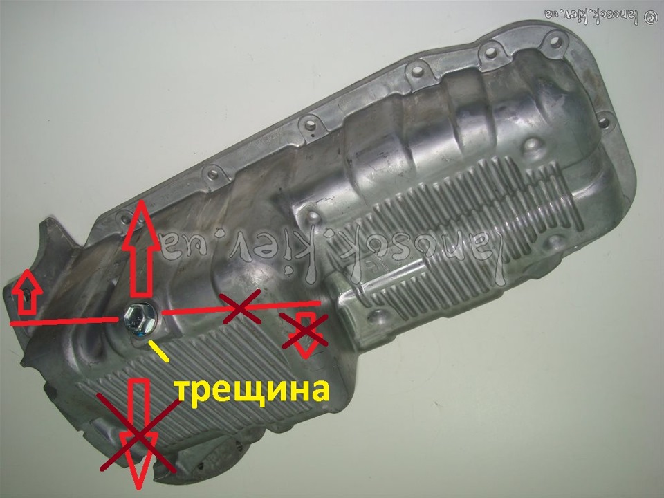 Течь масла с поддона ланос