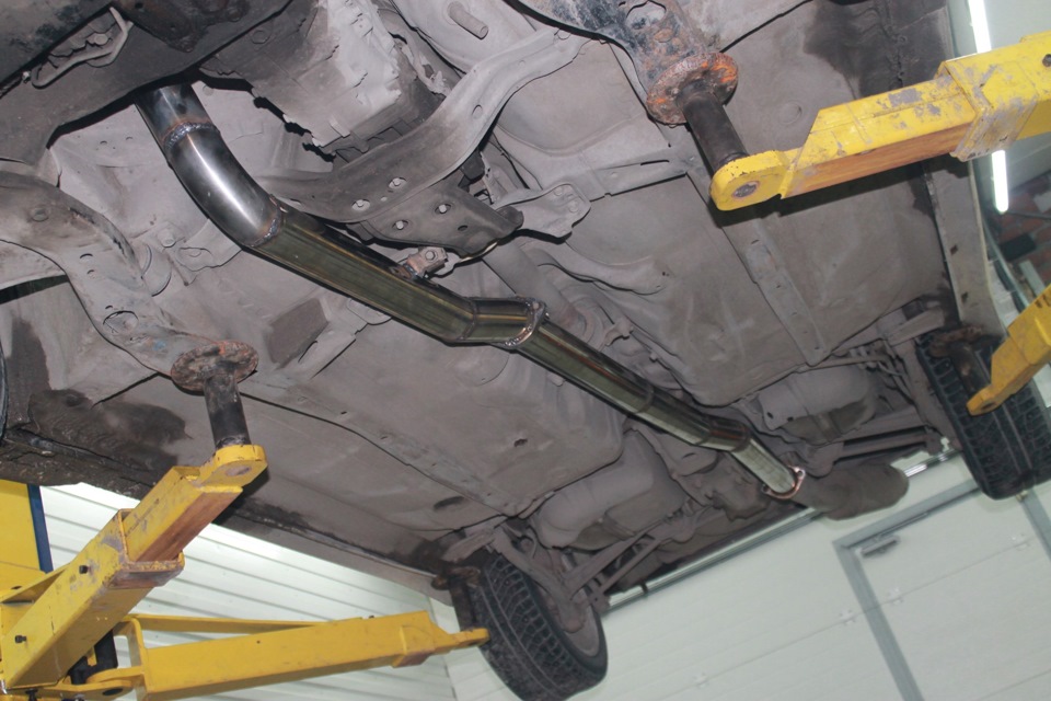 Сварка выхлопа от турбины до банки 76 мм — Subaru Impreza WRX (GD/GG ...