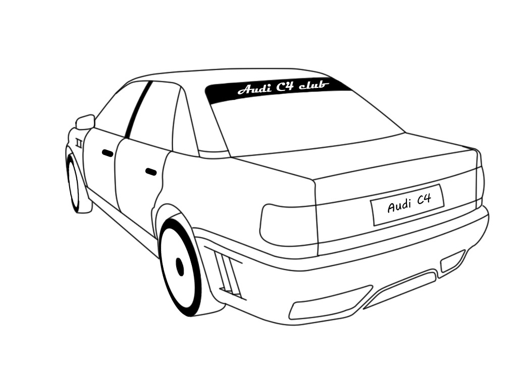 Логотип на заднее стекло ( обновлено ) — Audi 100 (C4), 2,3 л, 1992 года |  аксессуары | DRIVE2