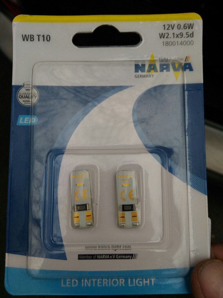 Светодиоды для номера взял NARVA парт: 18001 — Hyundai Accent (2G). Запчасти на фото: 18001, 180014000