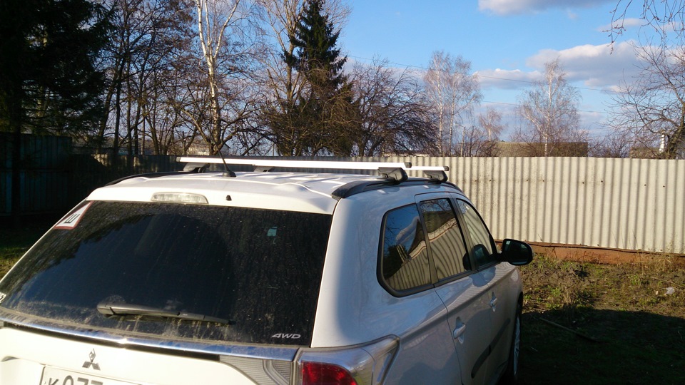 Багажник на крышу Атлант — Mitsubishi Outlander (3G), 2,4 л, 2013 года ...