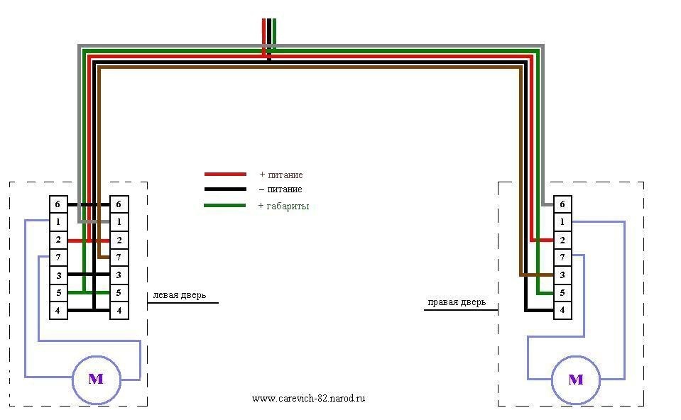 Схема проводки стеклоподъемников калина 1
