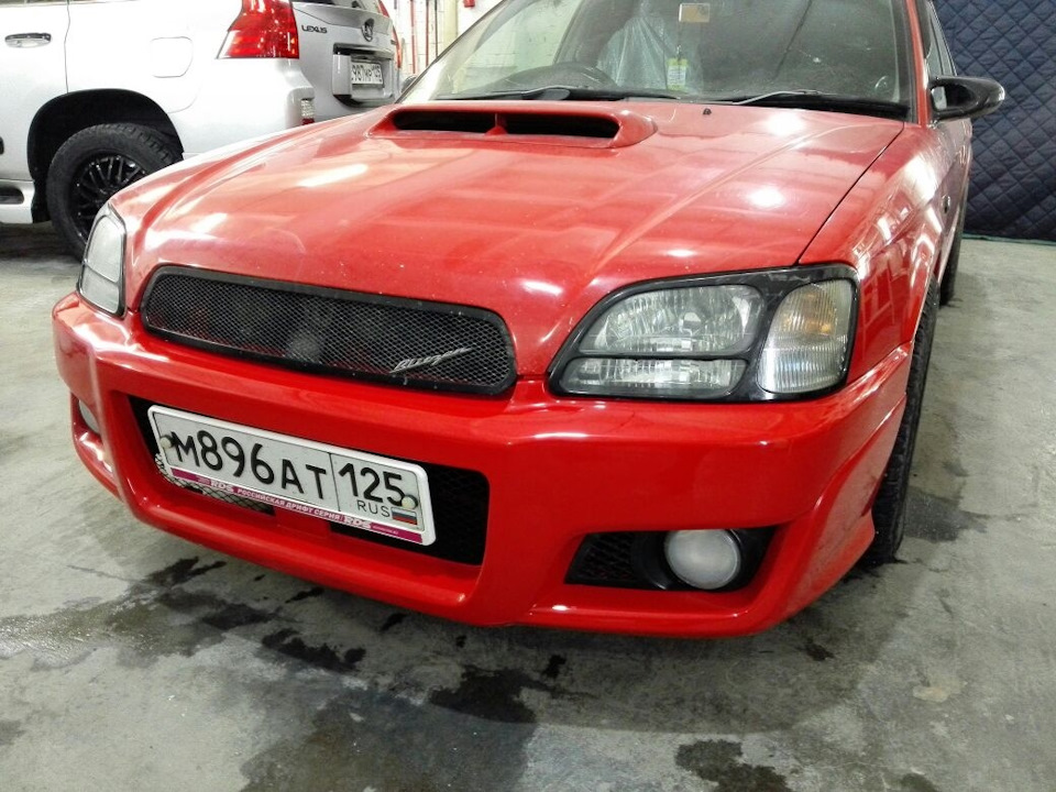 21. Покрасил передний бампер. — Subaru Legacy (BE/BH/BT), 2 л, 2000 ...