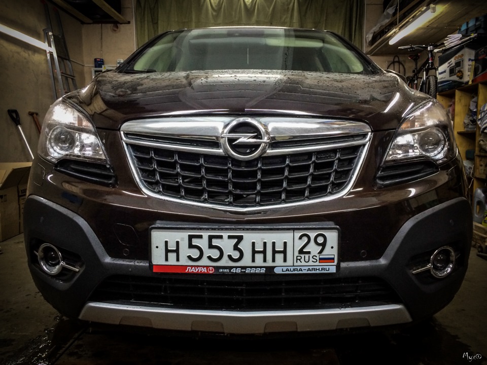 Замена рамки госномера на RCS — Opel Mokka, 1,8 л, 2013 года | стайлинг ...