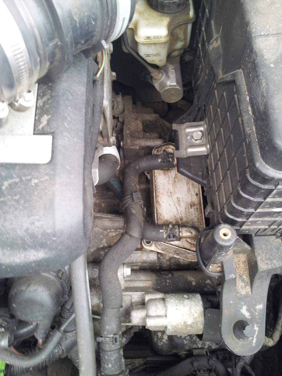 вид штатного теплообменника — Skoda Octavia RS A5 Mk2