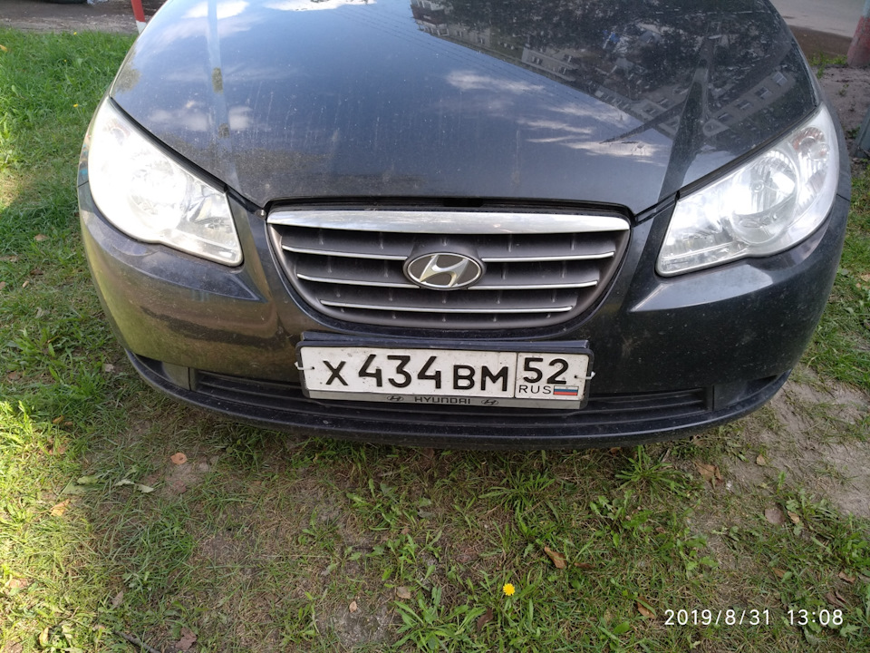 Тюнинг решетки радиатора — Hyundai Elantra (4G), 1,6 л, 2008 года ...