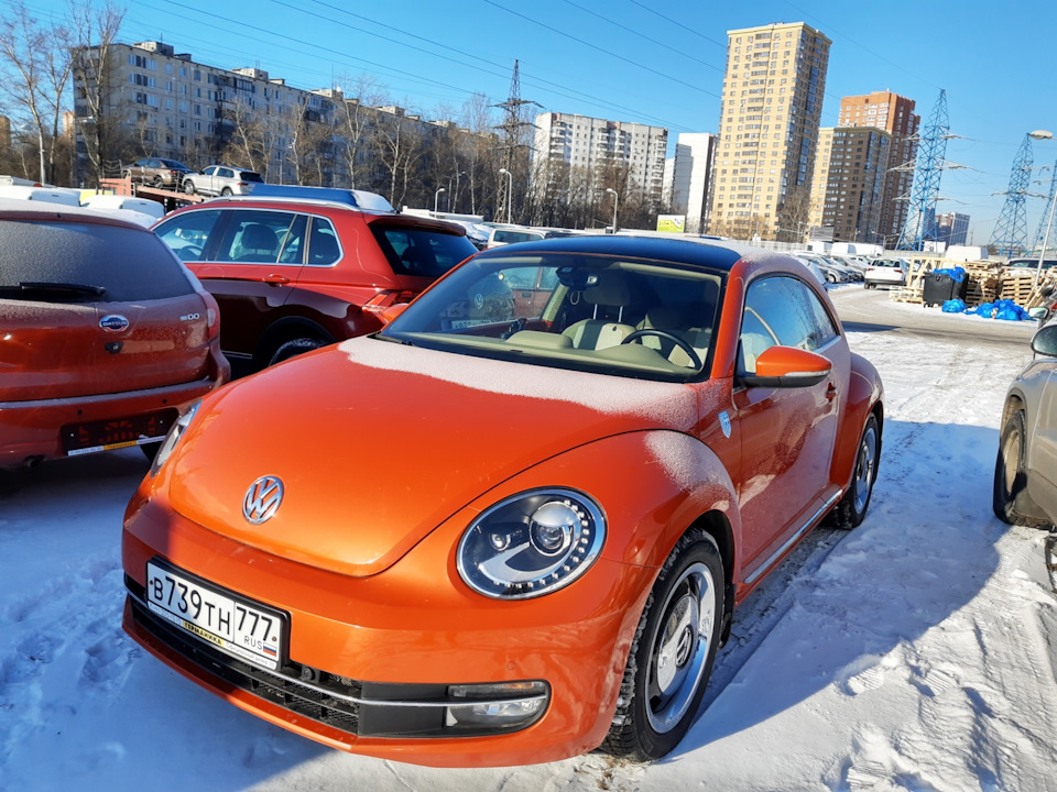 VW Beetle фары пленка