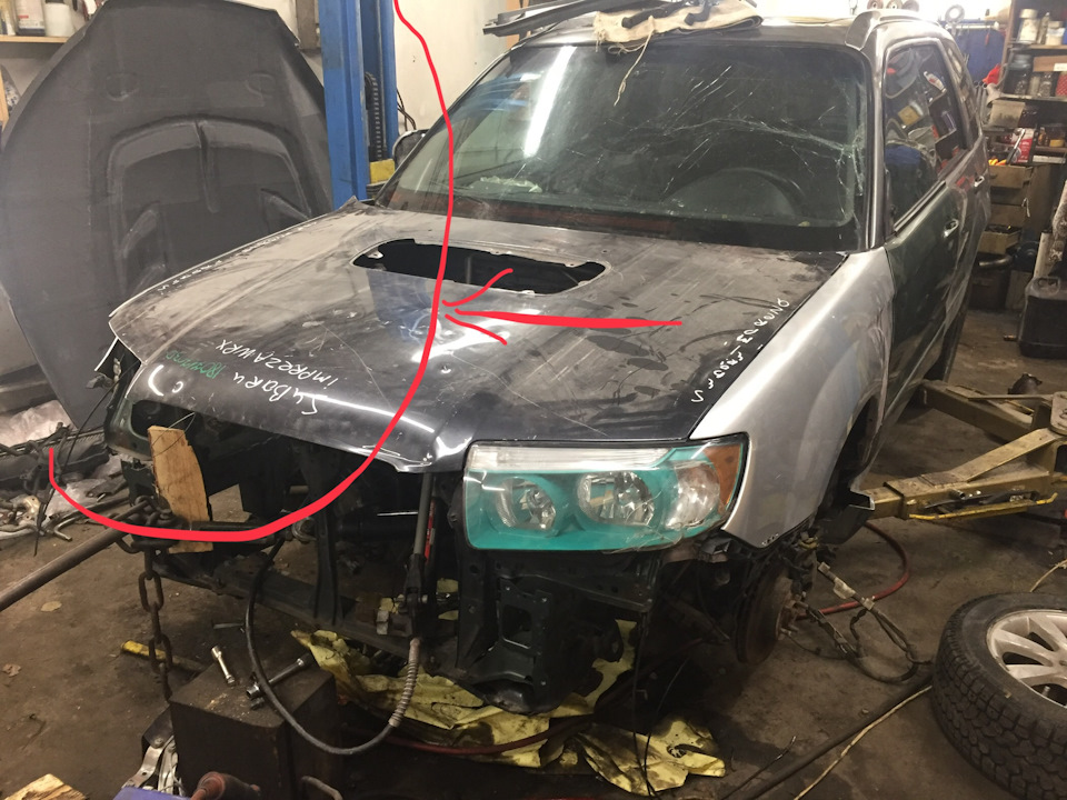 Капот от машины за 52 000 000 — Subaru Forester (SG), 2,5 л, 2006 года ...