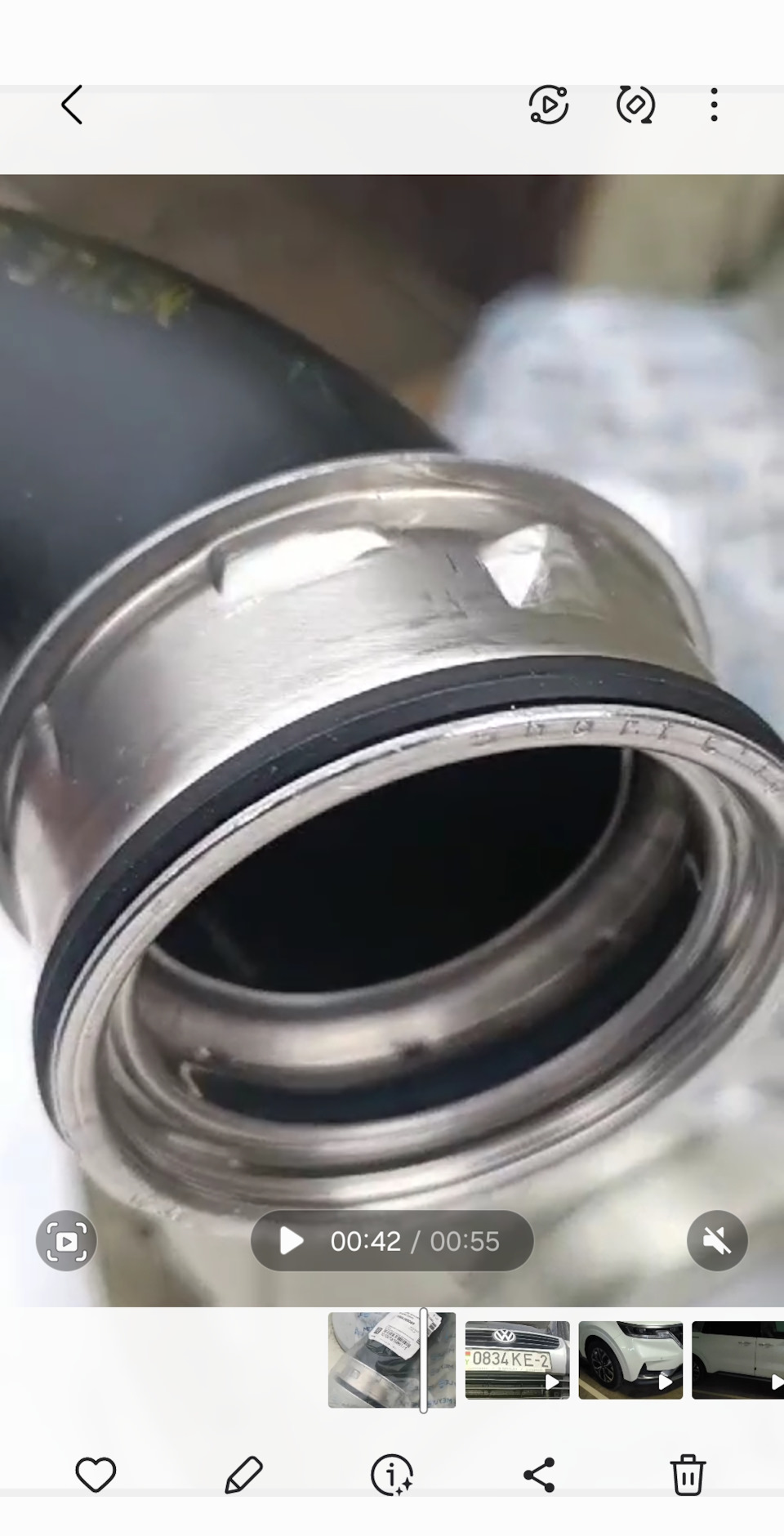 Шипение при нажатии на педаль газа — Volkswagen Touran (1G), 2 л, 2007 ...