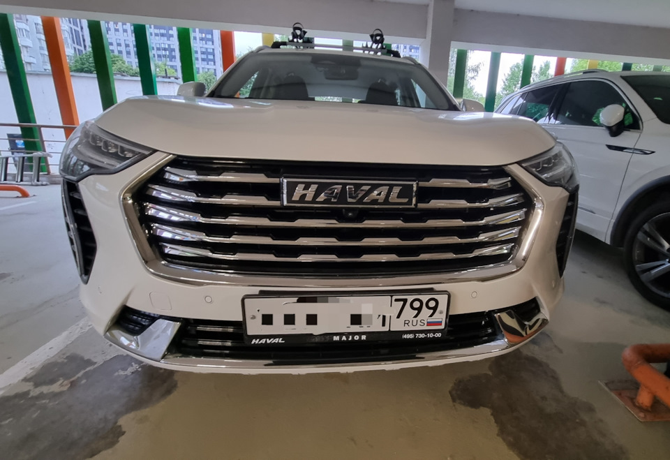 Замена рамки под госномер. — Haval Jolion, 1,5 л, 2021 года ...