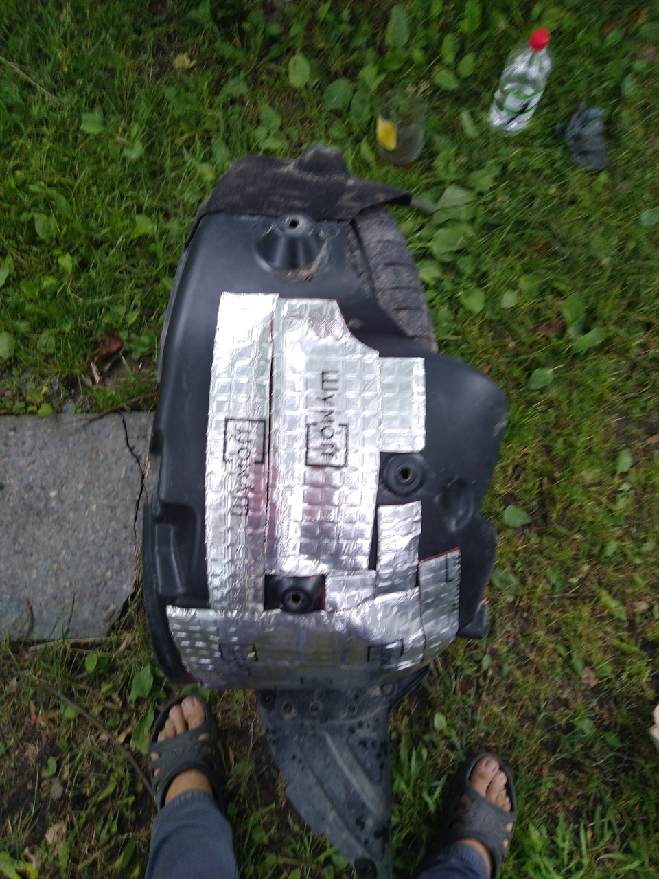 "Шумка" передних арок снаружи. — Hyundai i40, 2 л, 2013 года | тюнинг ...