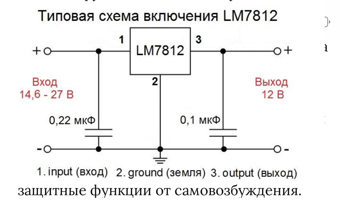 Характеристика стабилизации напряжения