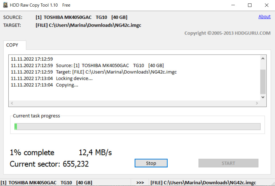 HDD copy.