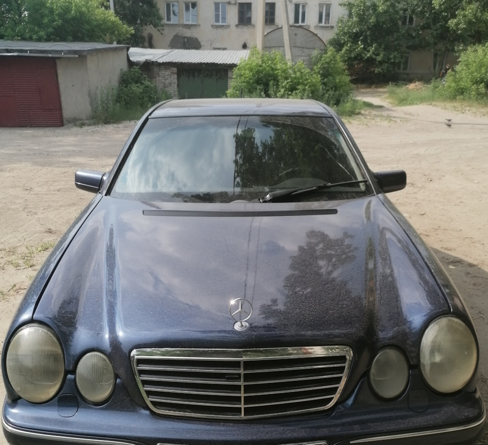 Освежил фары — Mercedes-Benz E-class (W210), 2,4 л, 1998 года ...