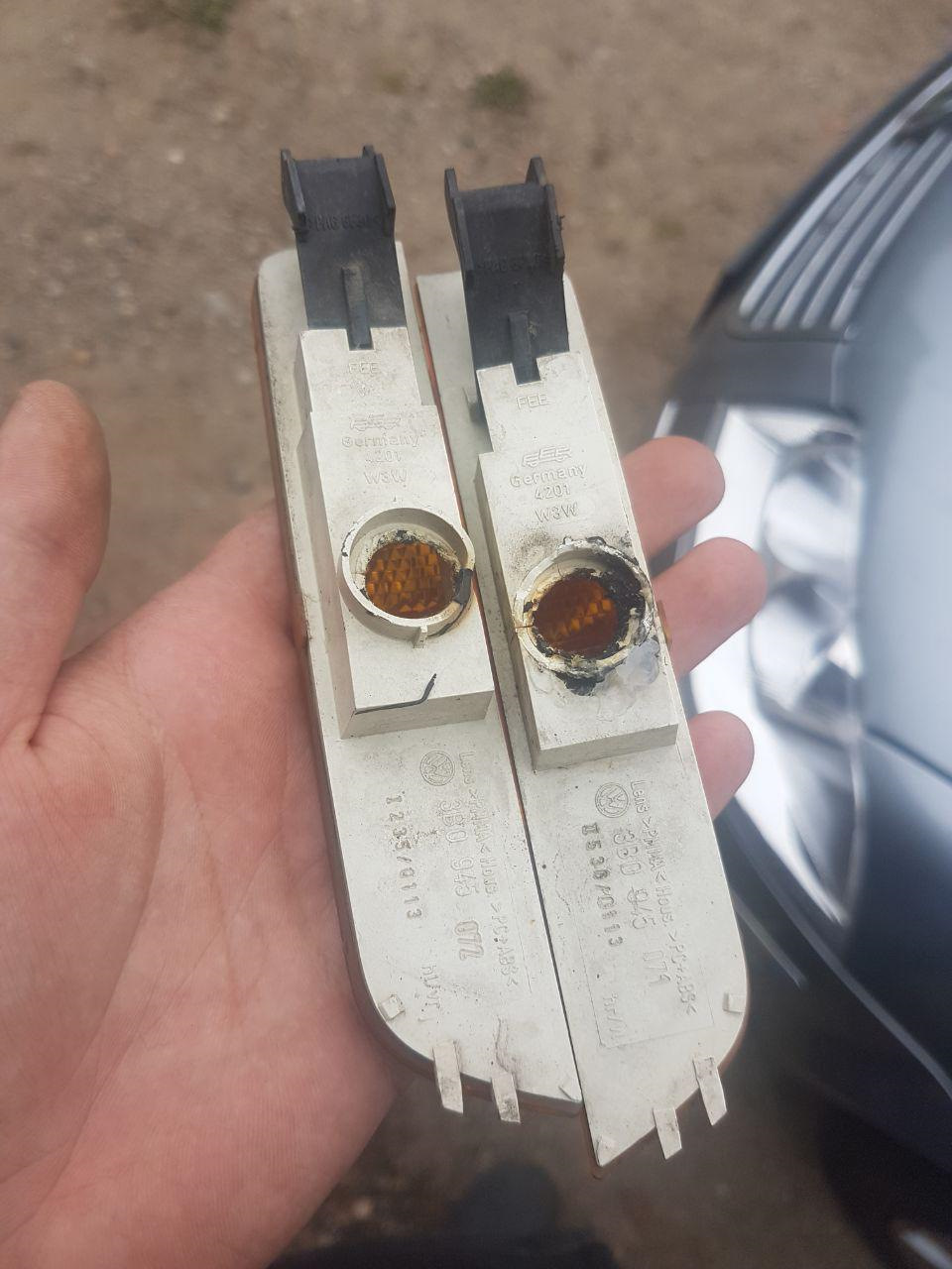 Новые габариты в передний бампер. — Volkswagen Passat B5, 1,8 л, 2001 ...