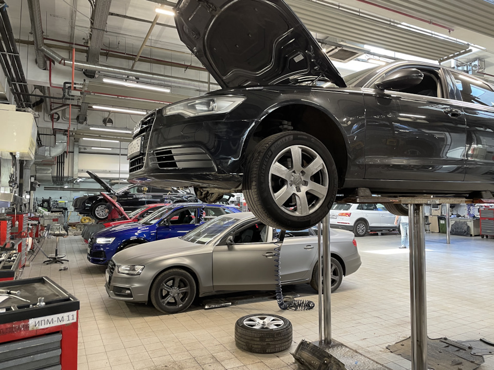 Замена масла в вариаторе + правая подушка двигателя — Audi A6 (C7), 2 л ...